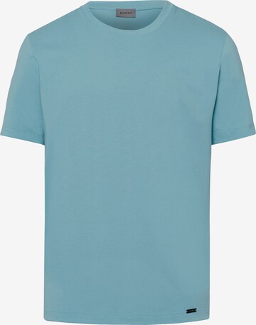 T-Shirt Hanro en bleu : devant