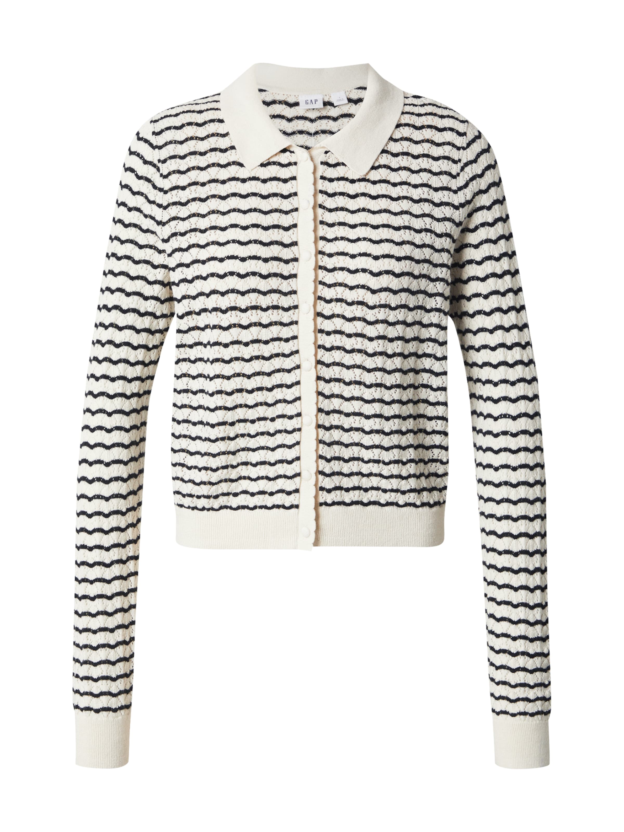 GAP Πλεκτή ζακέτα σε μαύρο / λευκό, Άποψη προϊόντος
