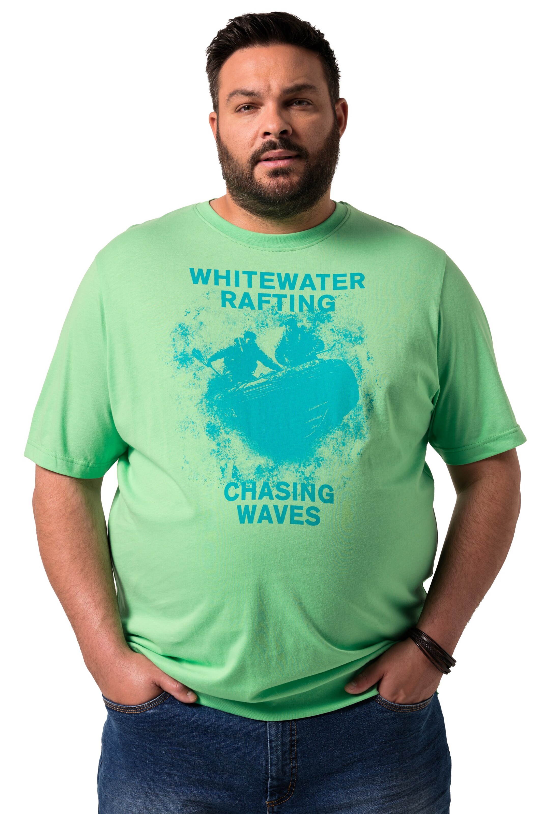 Men Plus T-Shirt in Grün: Vorderseite