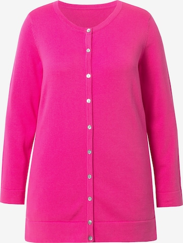 Ulla Popken Knit Cardigan in Pink: front