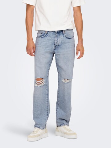 Only & Sons Wide Leg Jeans 'ONSEdge' in Blau: Vorderseite