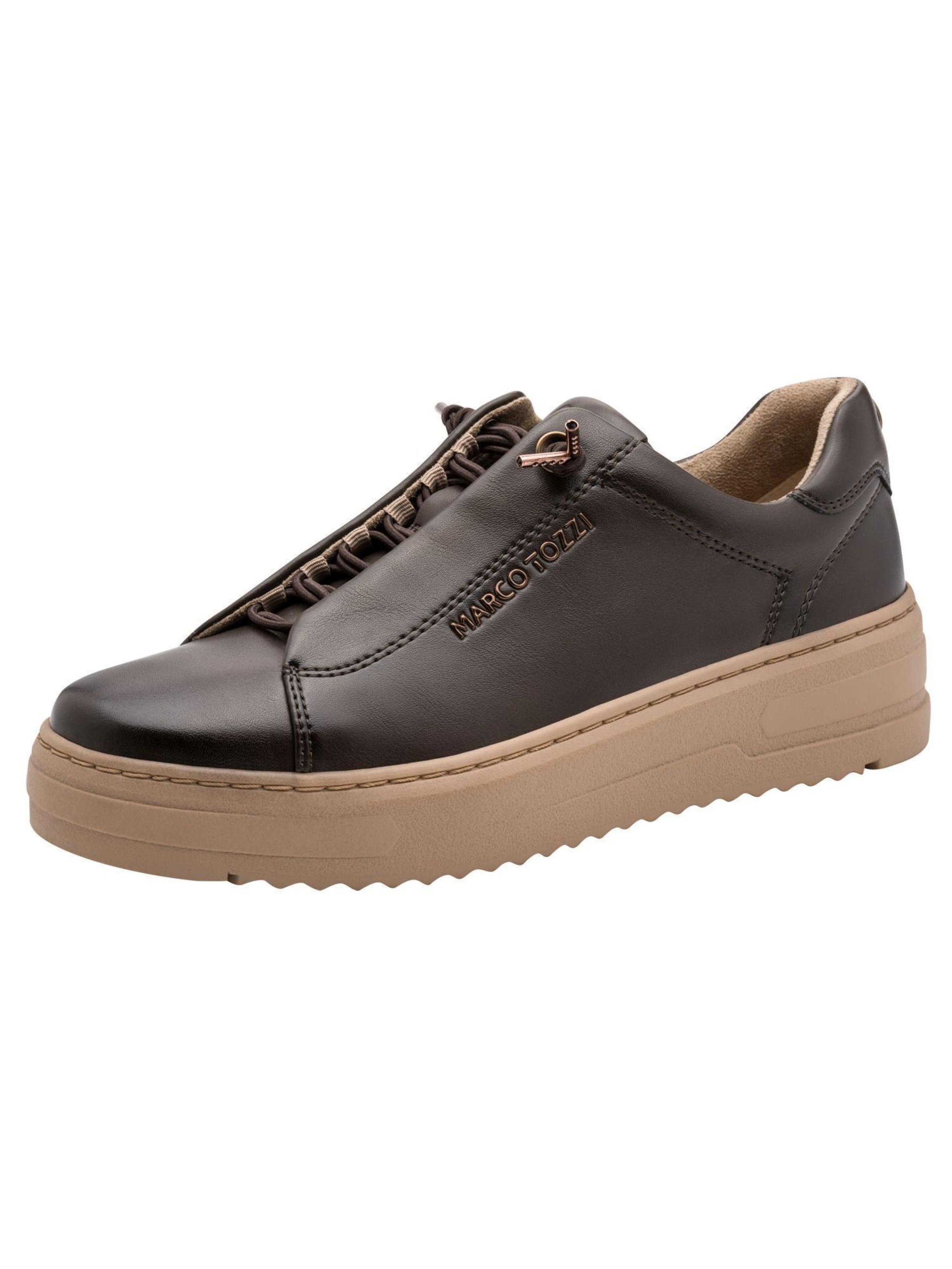 Baskets basses MARCO TOZZI en marron : devant