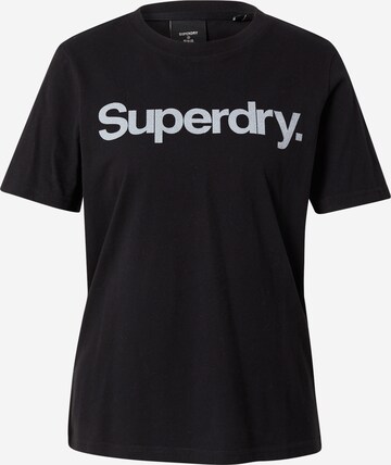 Superdry Тениска в черно: отпред