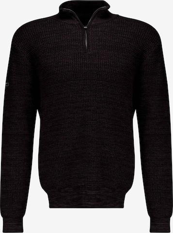 Deeluxe Sweater 'HENLEY' in Black: front
