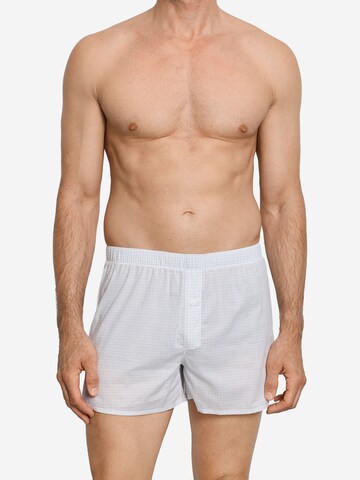 Hanro Boxershorts ' Fancy Woven ' in Blauw: voorkant