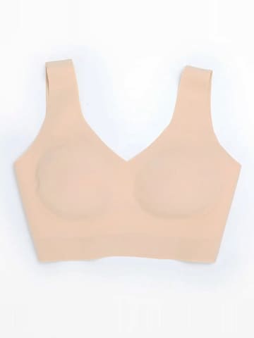 SkinMe T-shirt Podprsenka 'Bezešvá podprsenka tvarující záda' – béžová