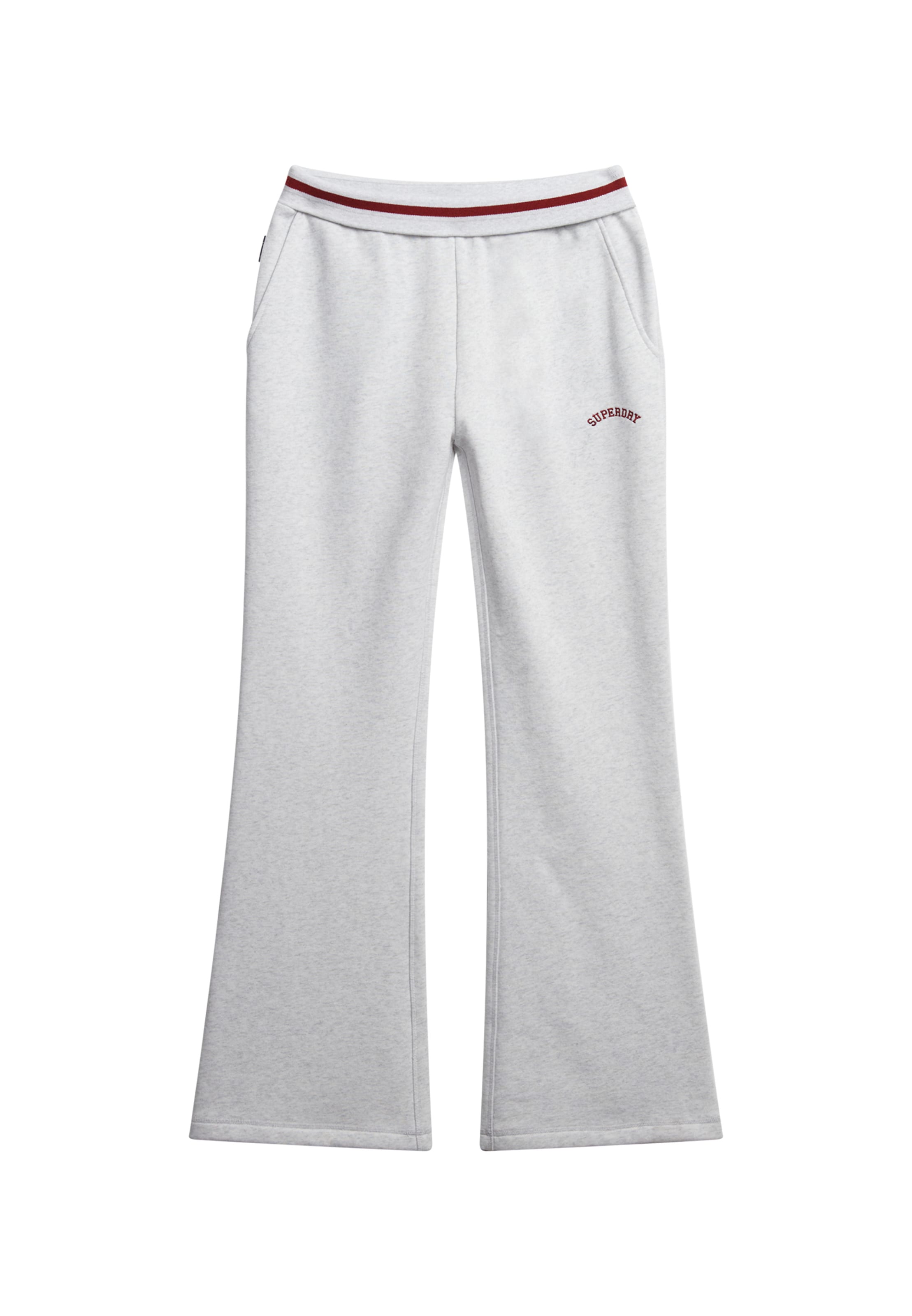 SuperdryLoosefit Hlače - bijela boja: prednji dio