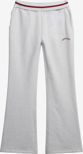 Kelnės iš Superdry, spalva – skaisti avietinė ar rubino spalva / balkšva, Prekių apžvalga