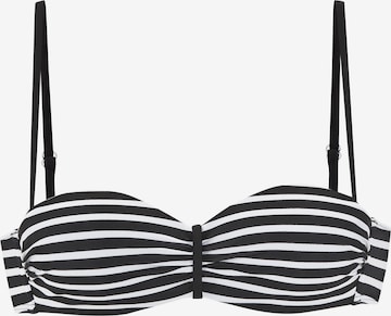Top per bikini di VENICE BEACH in nero: frontale