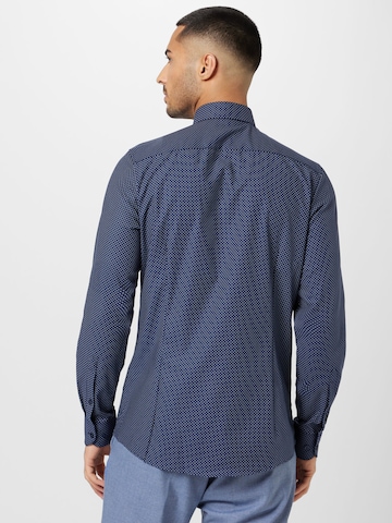 OLYMP - Ajuste estrecho Camisa de negocios en azul