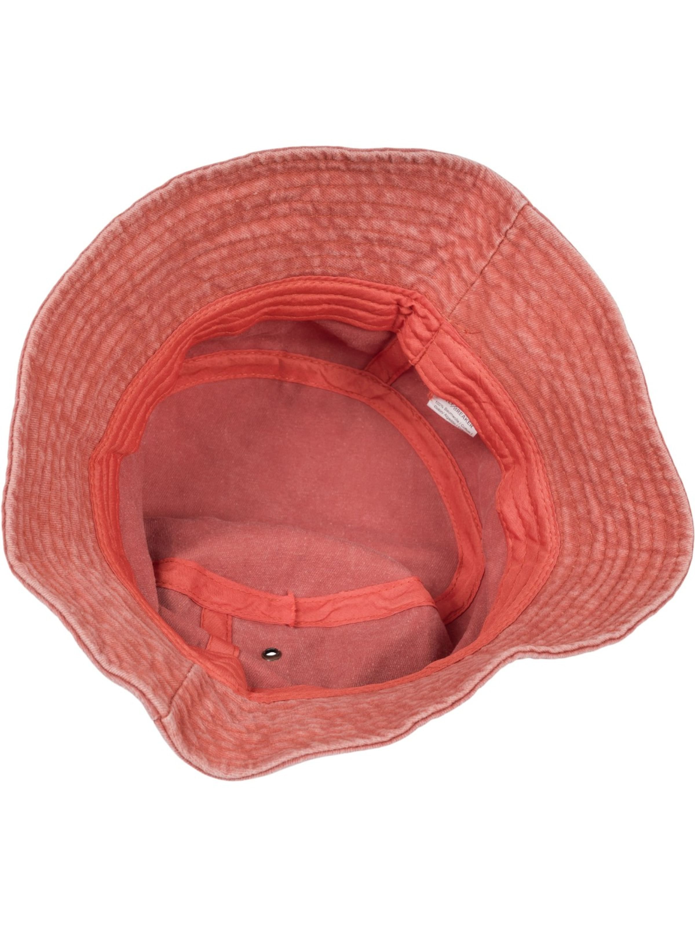 styleBREAKER Hut 'Fischerhut in Washed Optik'‌‌‌‌‌ in Rot