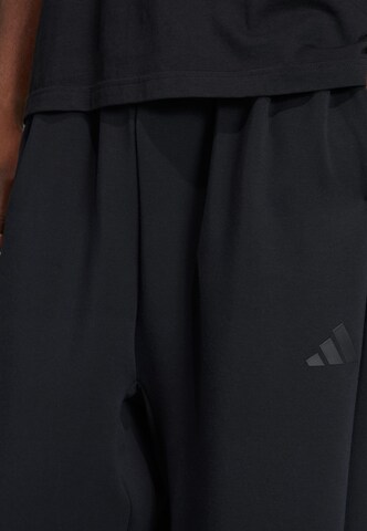 ADIDAS SPORTSWEAR Loosefit Sporthose 'Soft Lux' in Schwarz