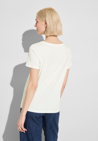 STREET ONE Shirt 'Glossy Leaf' in White