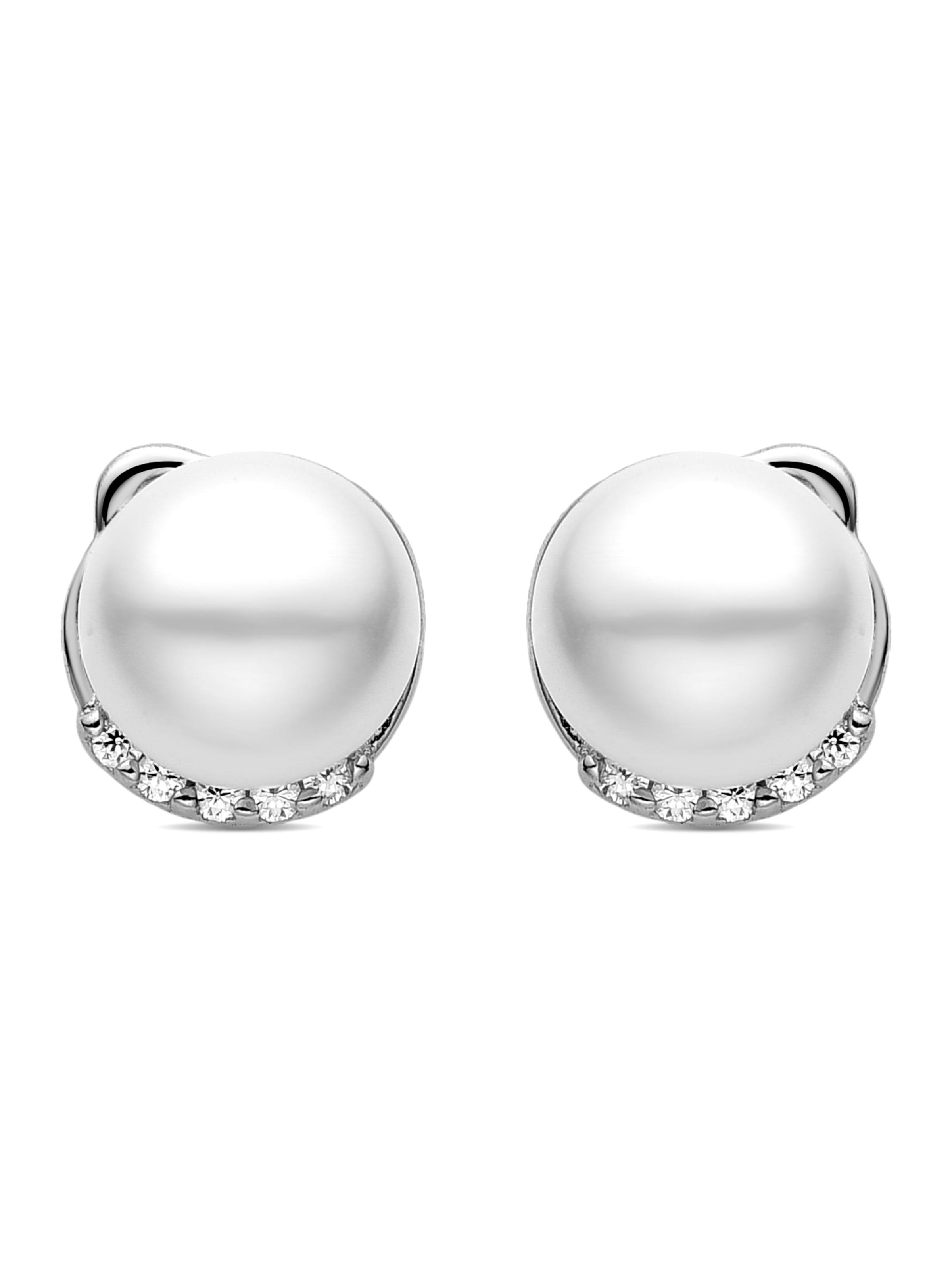 Luxenter - Pendientes 'Damwa' en blanco: frente