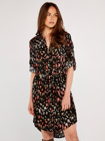 Apricot Blusenkleid in Schwarz: Vorderseite