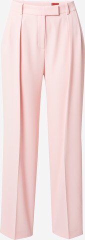 Loosefit Pantaloni con pieghe 'Hanifa' di HUGO in rosa: frontale