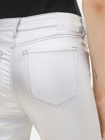 TOM TAILOR DENIM Skinny Jeans 'Nela' in Silber
