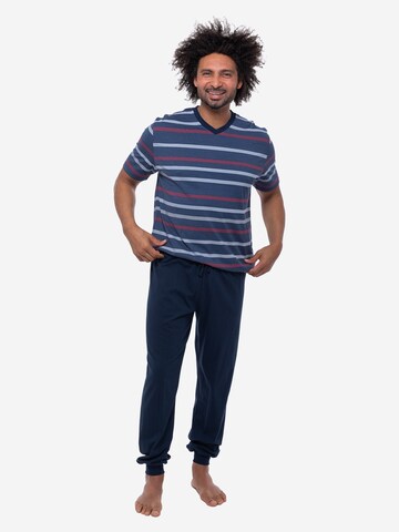 Ammann Pajama short 'Night & Home Cotton' in Blue