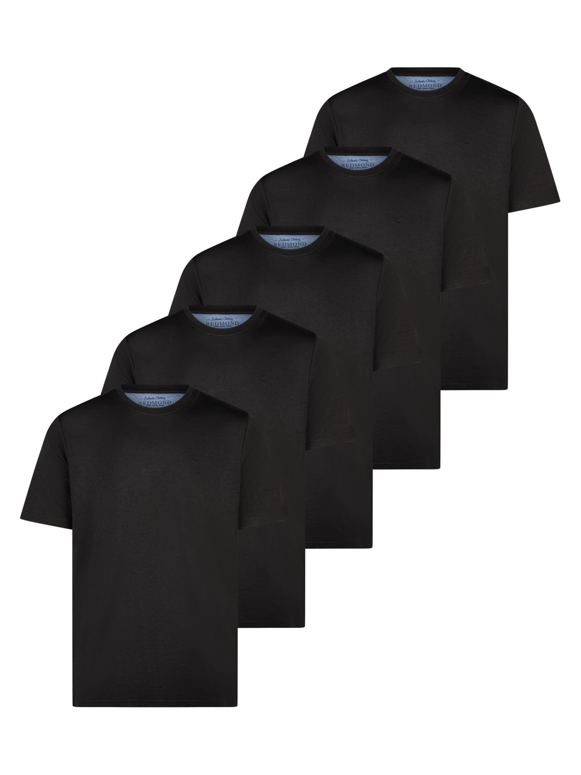 redmond Shirt 'Basic'‌‌‌‌‌ in Schwarz: Vorderseite
