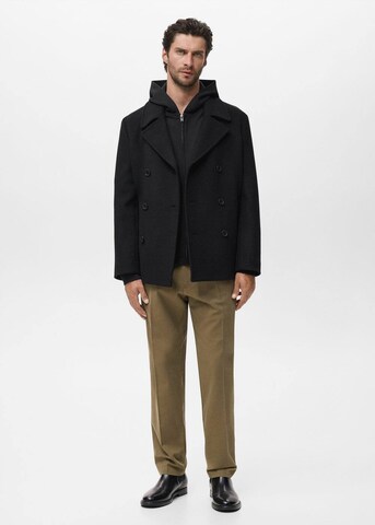 MANGO MAN Between-Seasons Coat 'Tinof' in Black