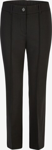 MARC AUREL Boot cut Pleated Pants in Black: front