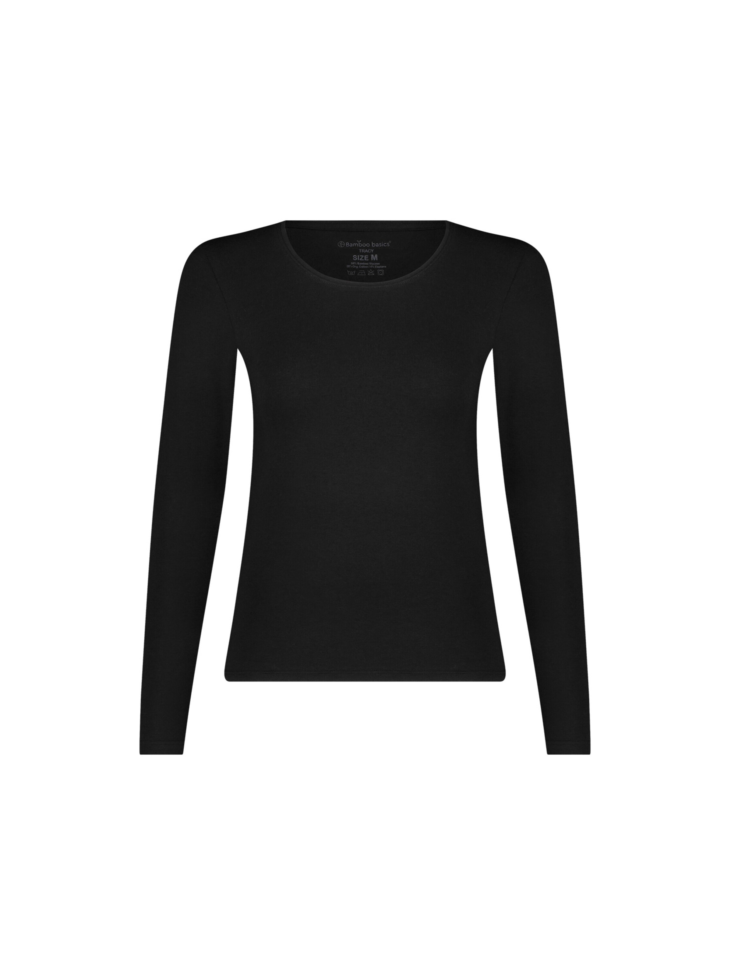 Bamboo basics Shirt 'Tracy' in Zwart: voorkant