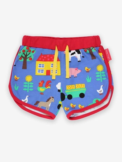 Toby Tiger Pants 'Bio-Baumwoll Kinder Shorts mit Bauernhof-Druck' in 80 in Blue, Item view