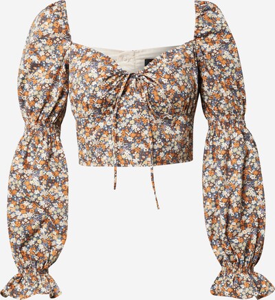 Bardot Bluse 'CLARISSA' in beige / hellblau / braun / orange, Produktansicht