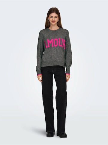 ONLY Sweter 'ONLNEW AMOUR' w kolorze szary