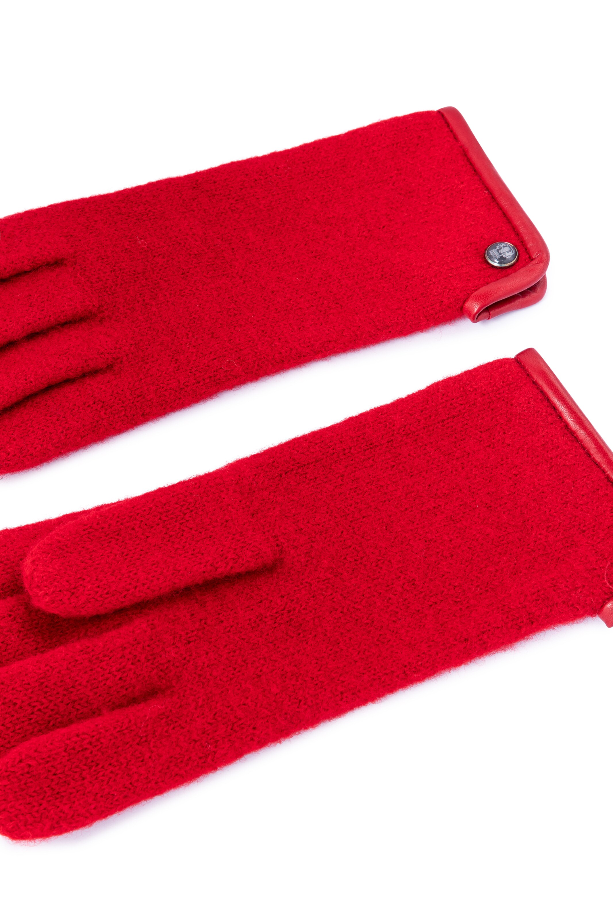Roeckl Full Finger Gloves 'FELTED WOOL' in Red