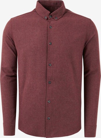 Buratti Regular fit Button Up Shirt in Red: front