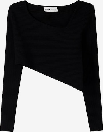 Bershka Sweater in Black: front