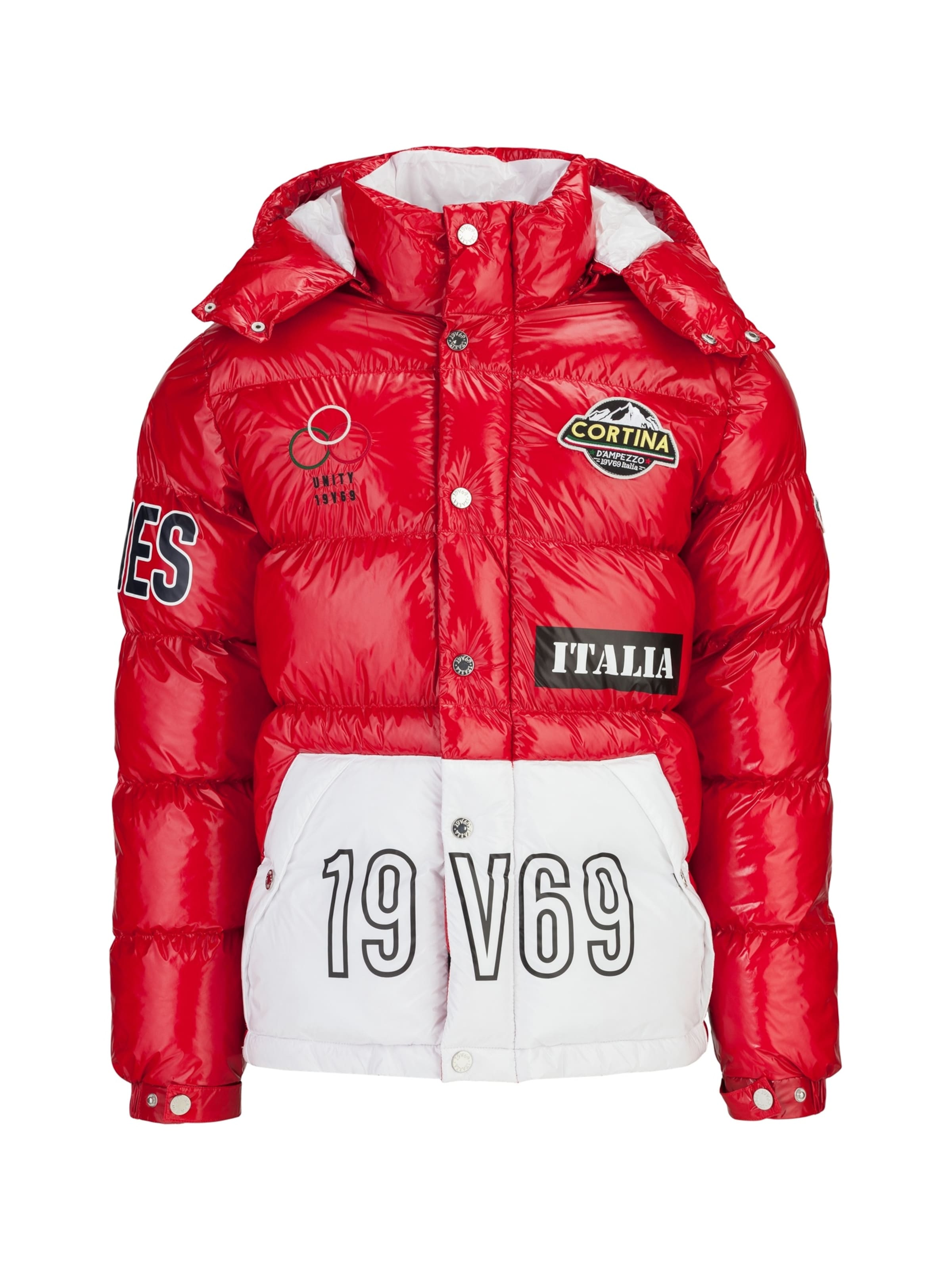 19V69 ITALIA Winterjacke 'Jacob Wintergames' in Rot: Vorderseite