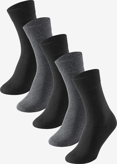 SCHIESSER Chaussettes en gris chiné / noir, Vue avec produit