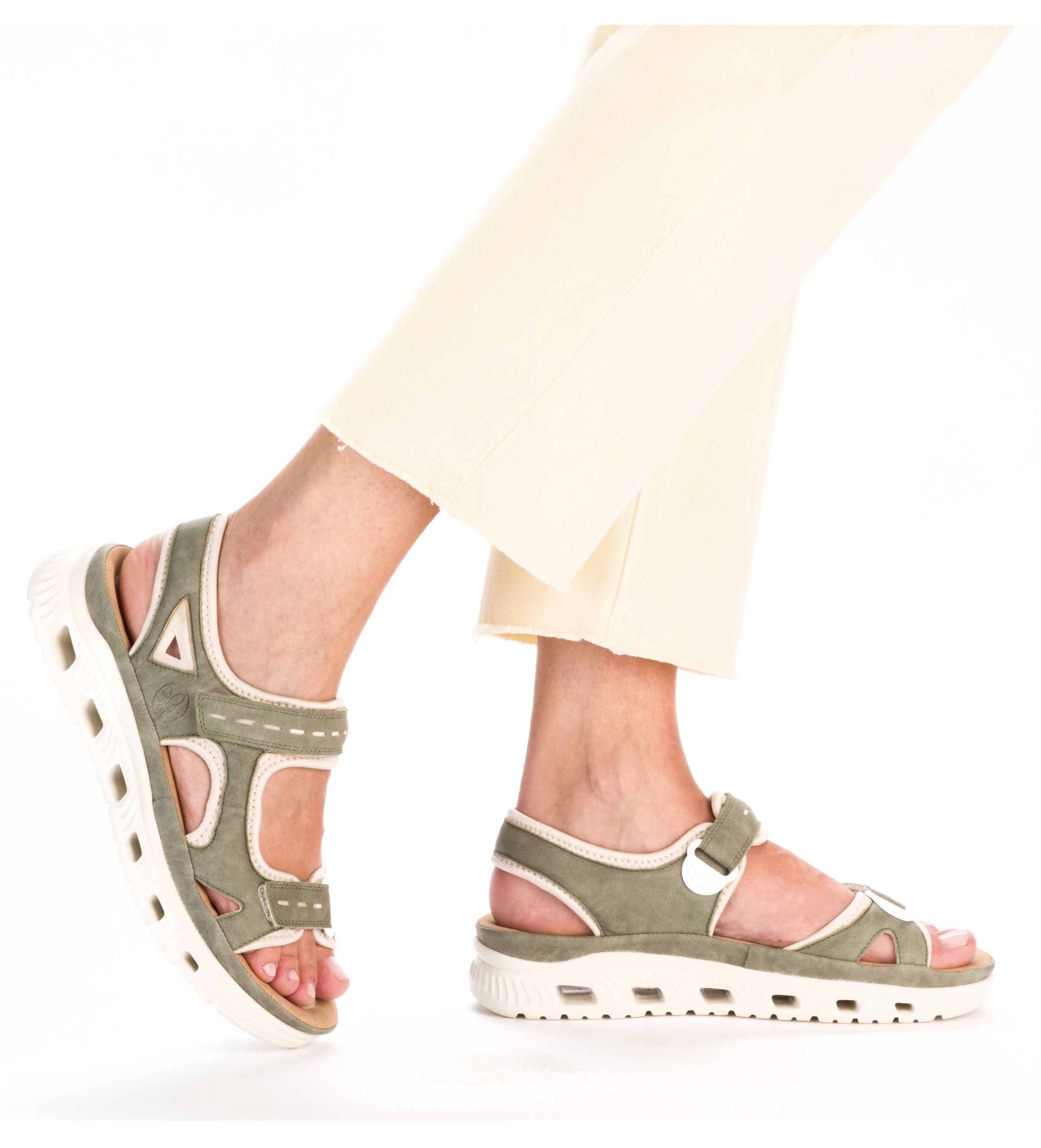 Rieker Trekingové sandále '64066' - Zelená: predná strana