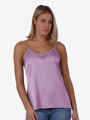 admas - Top 'ADMAS Camiseta Tirante Puntilla Escote para Mujer' en lila: frente