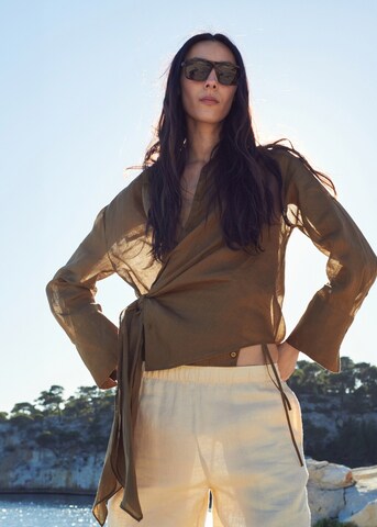 MANGO Blouse 'Crusade' in Brown: front