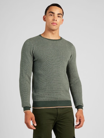 BLEND Пуловер в зелено: отпред