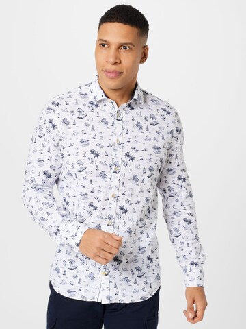 COLOURS & SONS - Ajuste regular Camisa en blanco: frente