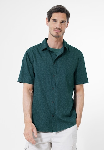 Street One MEN Regular fit Button Up Shirt in Green: front