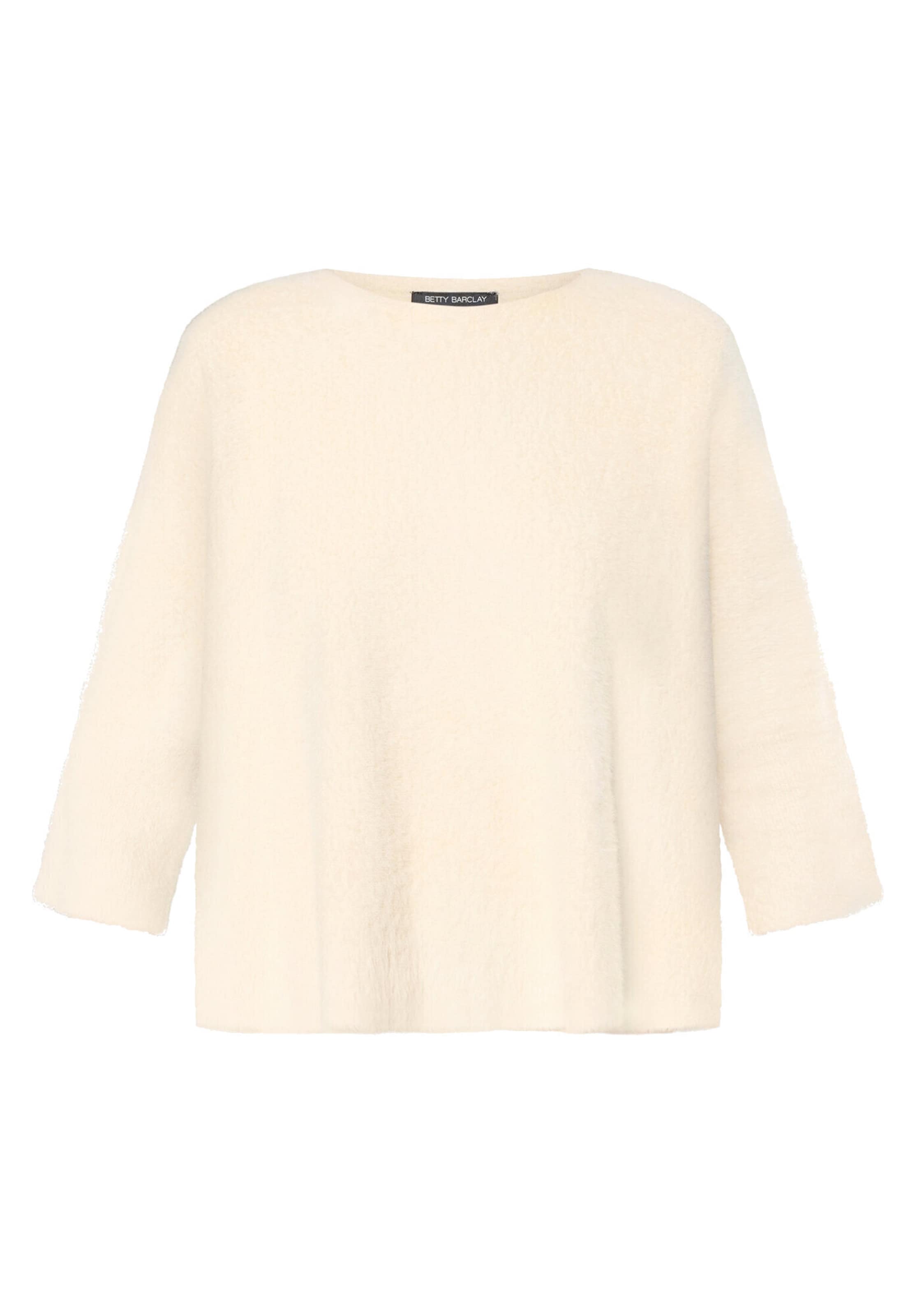 Betty Barclay Basic-Pullover mit U-Boot-Ausschnitt in Beige: Vorderseite