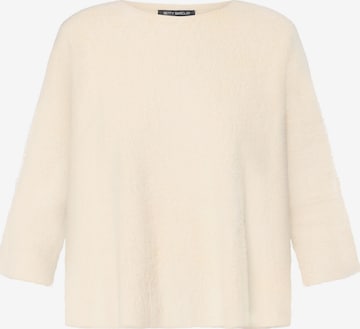 Betty Barclay Basic-Pullover mit U-Boot-Ausschnitt in Beige: Vorderseite