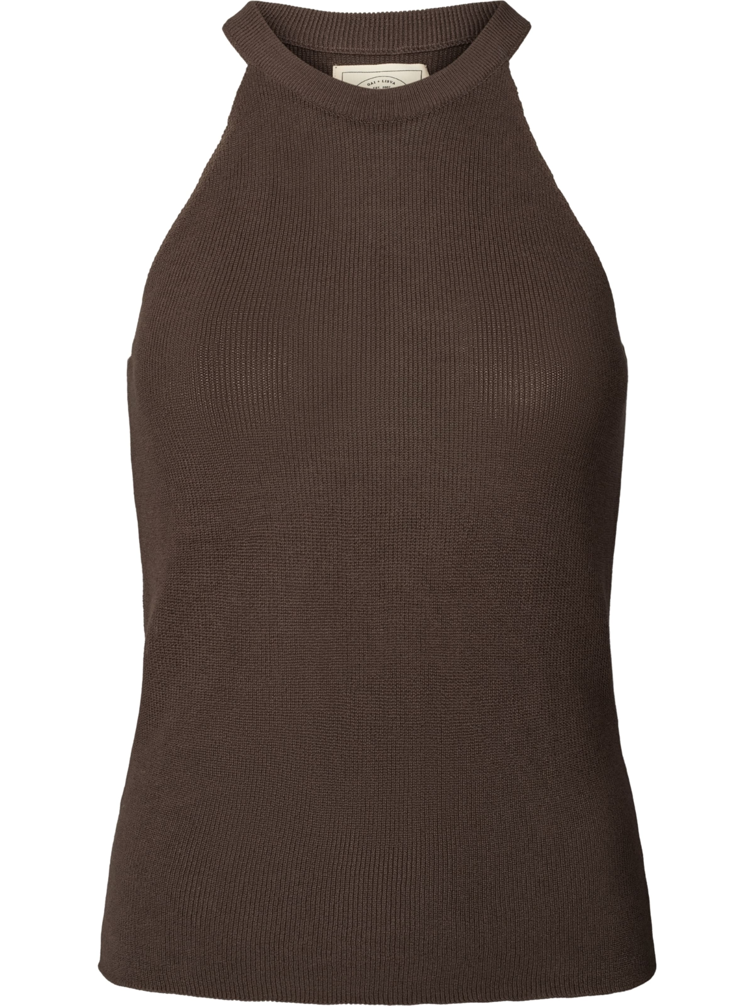 Gai+Lisva Neuletoppi 'Lulu' värissä ruskea: etupuoli