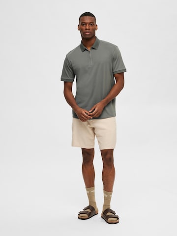 SELECTED HOMME Poloshirt 'Fave' in Grün