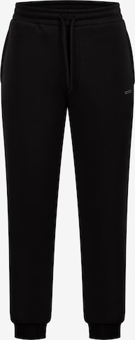 Smilodox Tapered Thilo Casual Classic Pants in Schwarz: Vorderseite