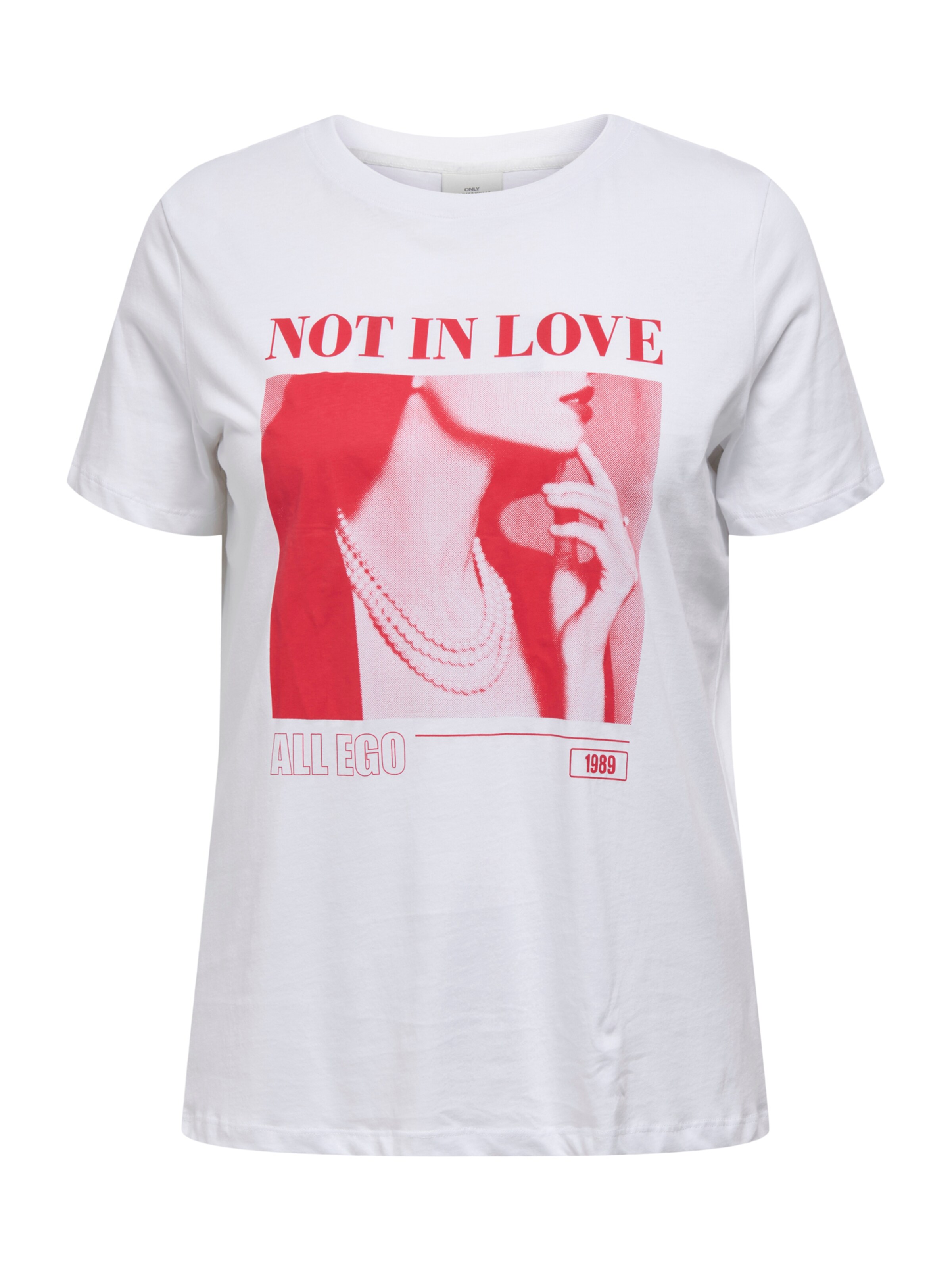 ONLY Carmakoma Μπλουζάκι 'CARJulieta' σε λευκό: μπροστά