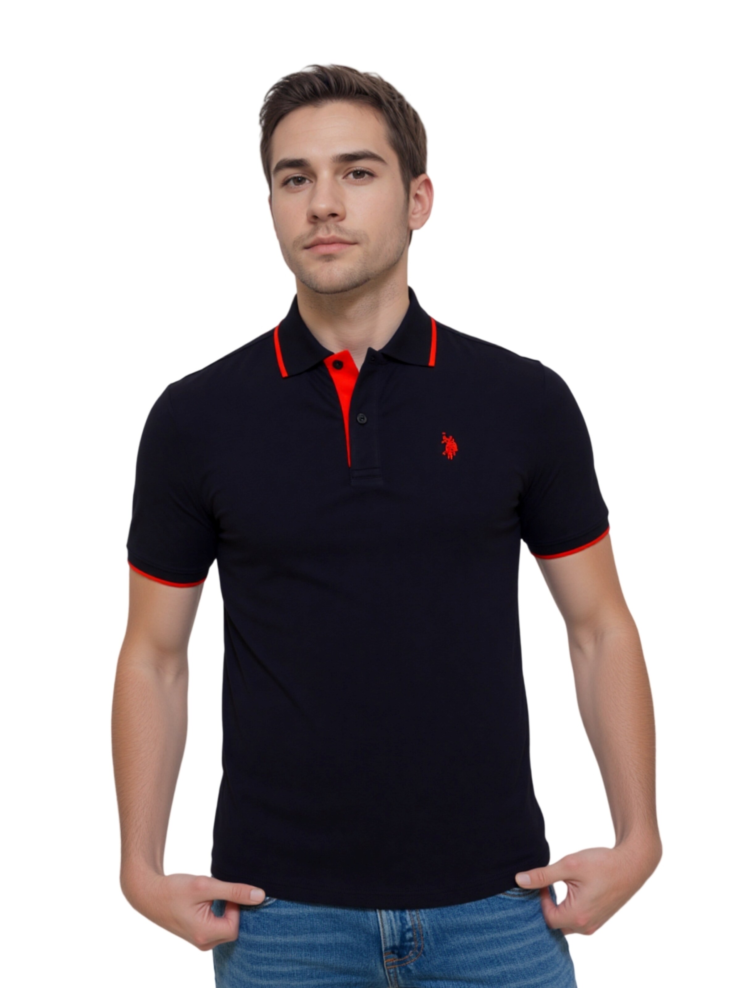 U.S. POLO ASSN. Shirt in Black: front