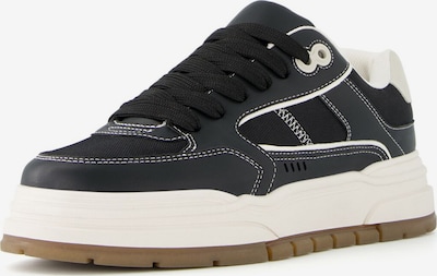 Bershka Sneakers low i svart / hvit, Produktvisning