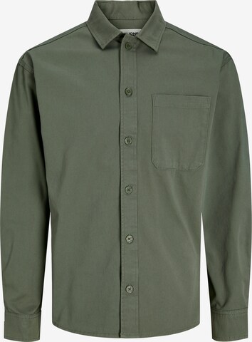 JACK & JONES Regular fit Button Up Shirt 'Zac' in Green: front