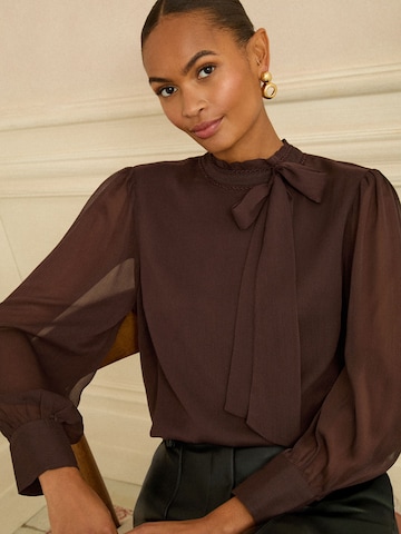 Camicia da donna di love & roses in marrone